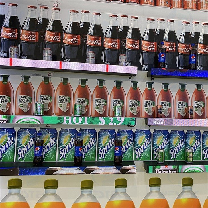 led screen shelf